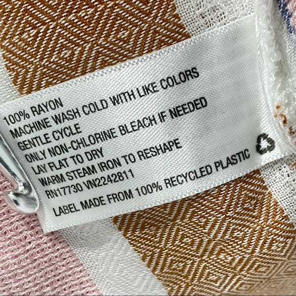 Xhiliration Striped Long Sleeve Tie Button Down Crop Top XL - Picture 9 of 9